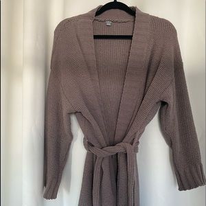 Taupe sweater cardigan